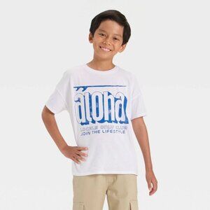 NEW Grayson Threads Kids Boys' Medium Short Sleeve Aloha Graphic T-Shirt